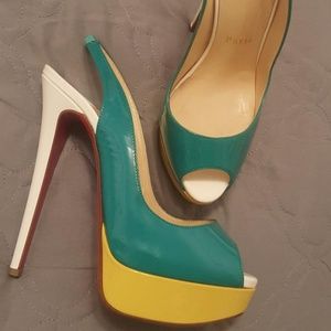 Christian Louboutin Color 150 Lady Peep Sling
